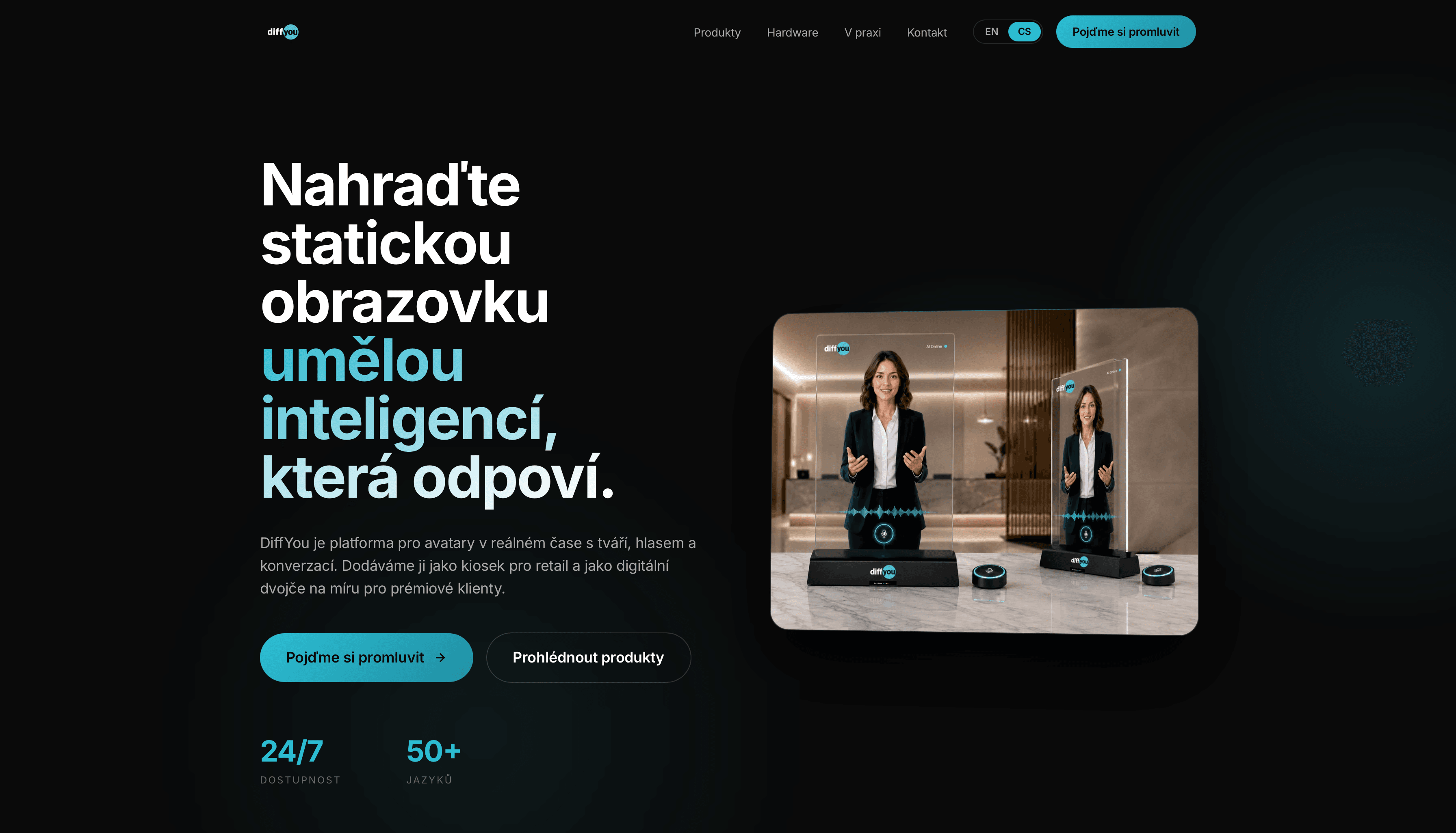 DiffYou realtime AI avatar na desktopu
