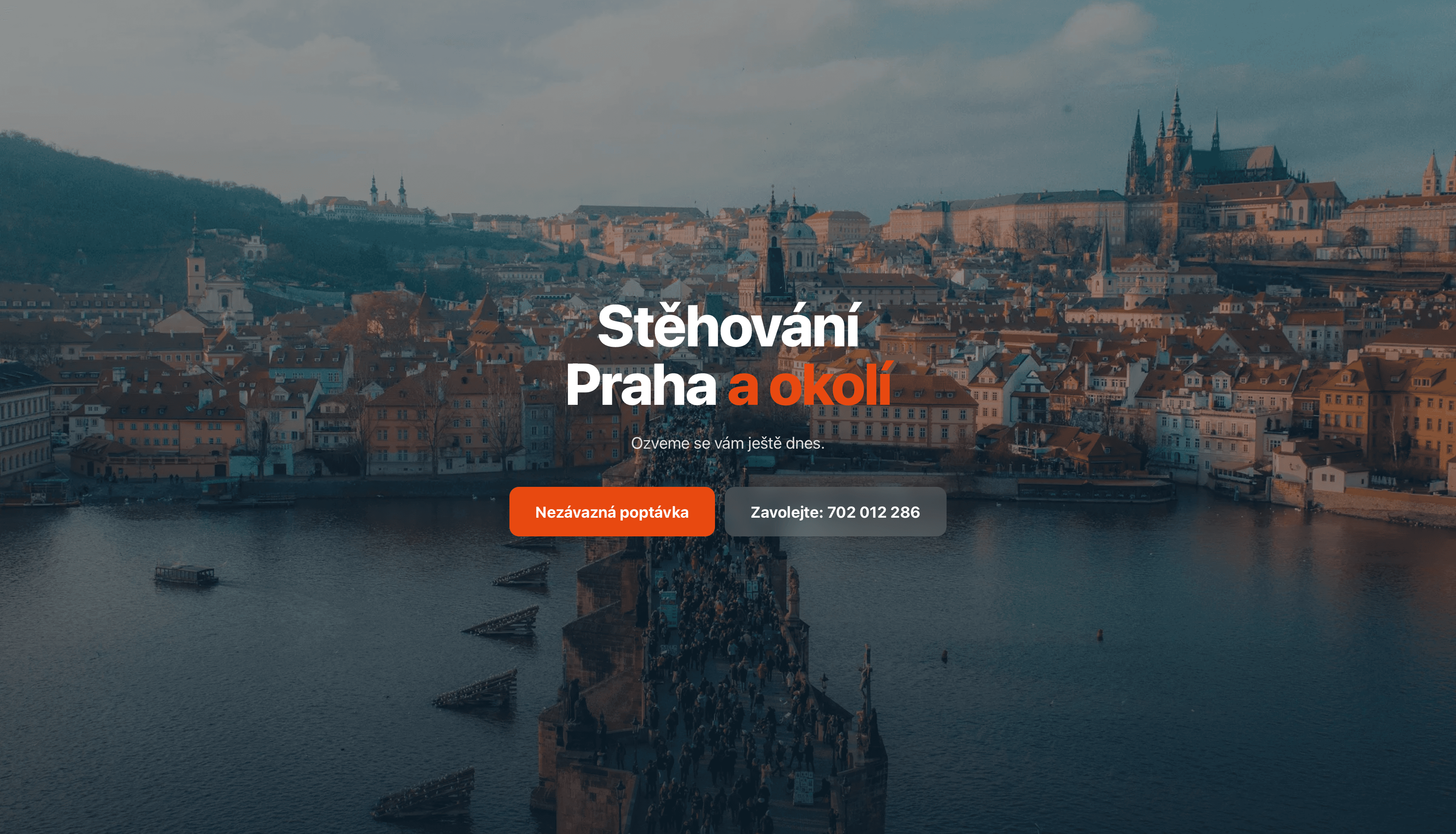 Web Stěhování Praha a okolí na desktopu